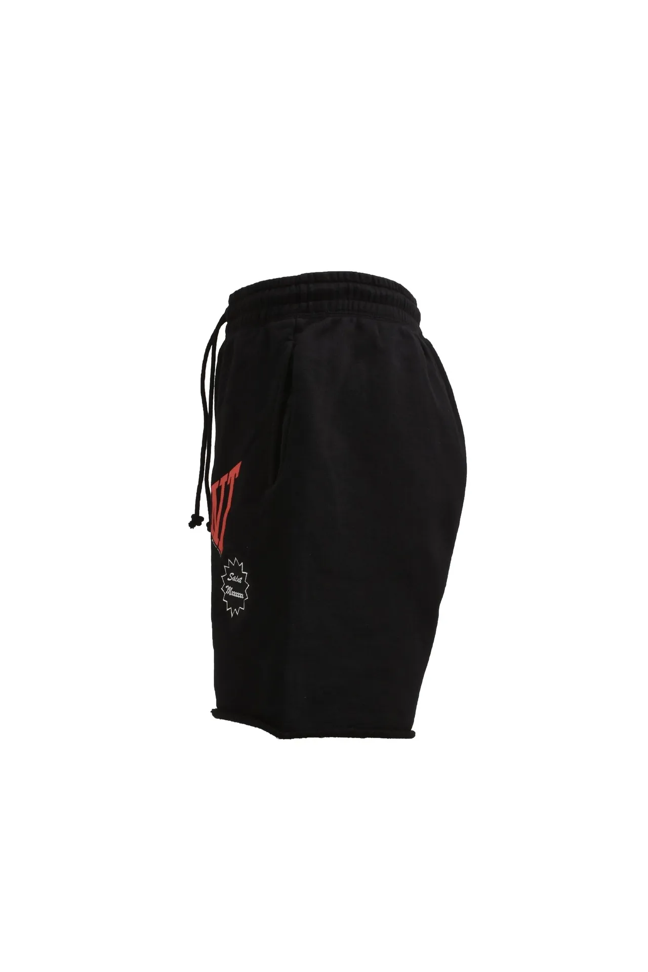 SAINT Mxxxxxx 'SAINT' SWEAT SHORTS/GRY/BLK embroidered SAINT LOGO basic shorts, distressed gray/washed black S-XL, four needles and six threads throughout, produced by a major domestic factory, imported Tajima machine embroidery, washed and distressed, original version